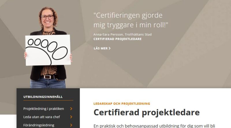 Framfot: Certifierad projektledare